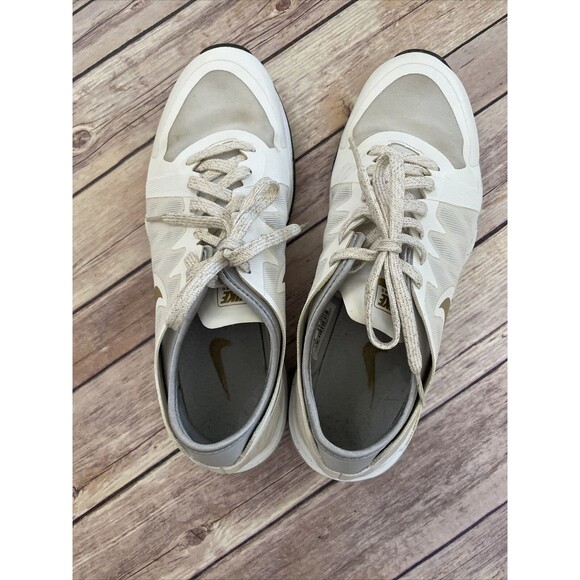 Nike Dual Fusion TR 3 White Gold Running Training Athletic Shoes Womens Size 9 - Picture 7 of 9